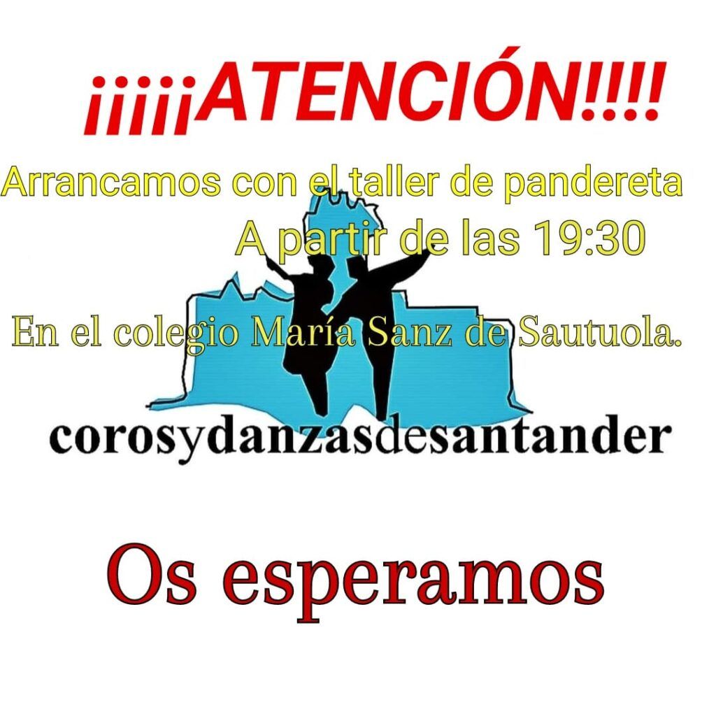 Taller de pandereta de Coros y Danzas de Santander. Taller de pandereta de Coros y Danzas de Santander.