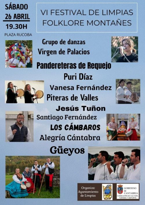 Sábado 26 de abril, 19.30  VI Festival de Folklore Montañés de Limpias