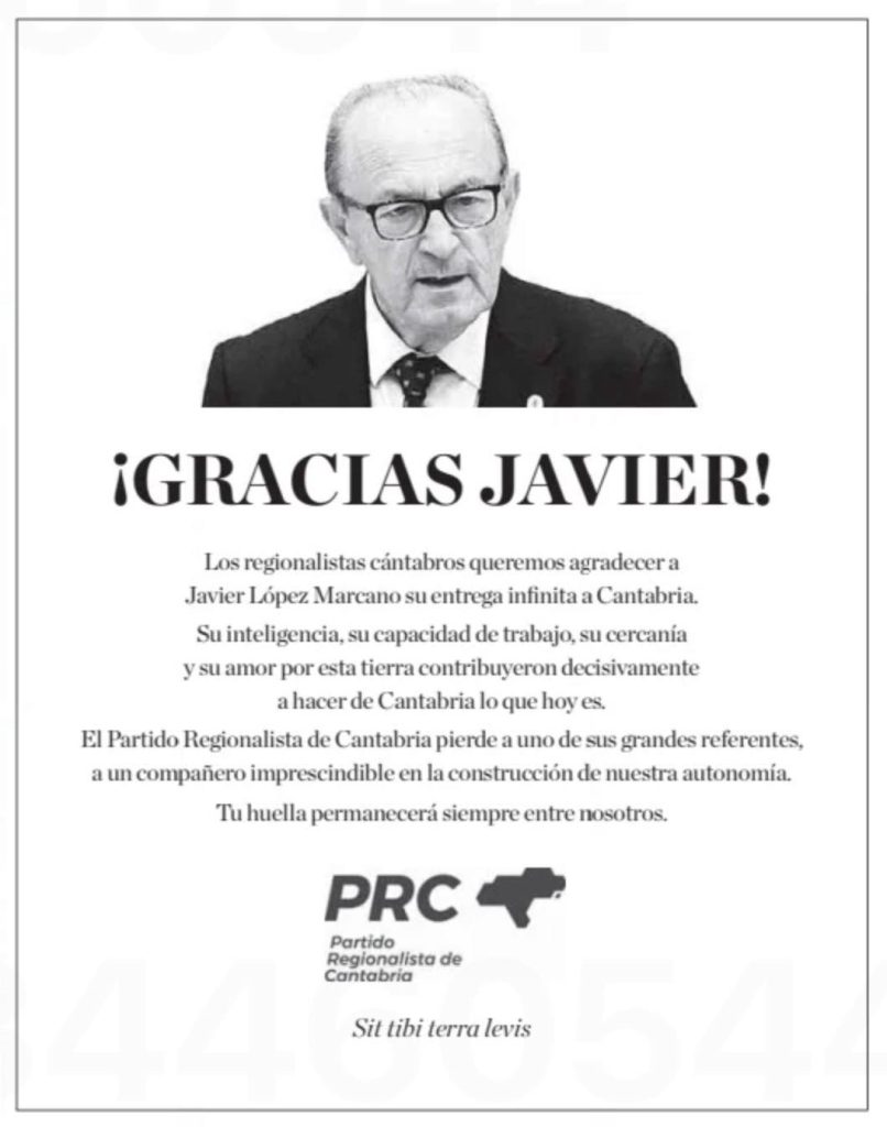 Funeral por Marcano hoy lunes 6 de abril, a las 13:00 horas, en la iglesia parroquial de Nuestra Señora de la Asunción de Torrelavega