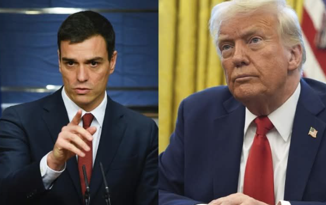 Pedro Sanchez desde España le canta las 40 al pederasta y genocida Trump